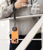 Tactical Webbing Hand Strap with Patch [Heavy Duty Tactical Carabiner] Durable Anti-Tear Multi-Purpose Phone Wrist Strap for Travel - Camo Black