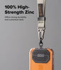 Tactical Webbing Hand Strap with Patch [Heavy Duty Tactical Carabiner] Durable Anti-Tear Multi-Purpose Phone Wrist Strap for Travel- Warm Gray