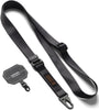 Tactical Webbing Lanyard Strap with Patch [Heavy Duty Tactical Carabiner] Durable Anti-Tear Multi-Purpose Phone Shoulder Neck Strap for Travel- Black