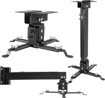 Projector Ceiling Mount – Adjustable Black