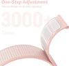 Nylon Sport Strap For Apple Watch Series 10 | 9 | 8 | 7 | 6 | SE | 5 | 4 | 3 | 2 |1 , 38/40/41/42mm Soft Breathable Adjustable Sport Replacement Smartwatch Band for Men Women- Light Pink