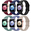38/40/41/42mm (Pack of 6) Silicone Sport Bands For Apple Watch Series 10 | 9 | 8 | 7 | 6 | SE | 5 | 4 | 3 | 2 |1- Multicolor1