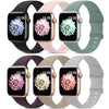 38/40/41/42mm (Pack of 6) Silicone Sport Bands For Apple Watch Series 10 | 9 | 8 | 7 | 6 | SE | 5 | 4 | 3 | 2 |1- Multicolor2