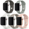 5 Pack Silicone Sport Band for Apple Watch 38/40/41/42mm Multi1