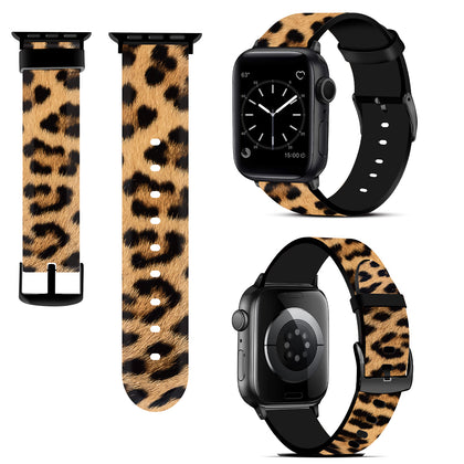 Silicone Bands For Apple Watch Straps 38mm 40mm 41mm Women Men -Leopard Print