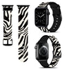 Silicone Bands For Apple Watch Straps 38mm 40mm 41mm Women Men - Zebra Print