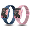 (Pack of 2) Slim Milanese Straps For Apple Watch 38/40/41/42mm - Blue/Rose Pink
