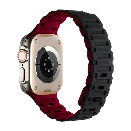 Apple Watch Magnetic Band – Black/Wine Red