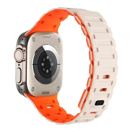 Apple Watch Magnetic Band – Starlight/Orange