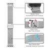 Metal Band For Apple Watch Band 40mm 38mm 41mm 45mm 44mm 42mm 46mm  -Silver