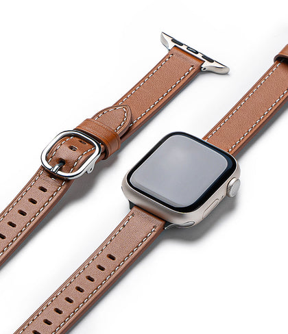 Leather One Slim Apple Watch Band For Apple Watch 38 / 40 / 41mm| Brown