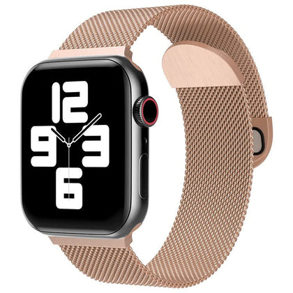 Apple Watch Ultra 49mm / 45mm / 44mm / 42mm | Milanese Magnetic Straps| Rose Gold