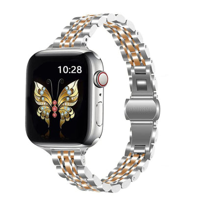 Apple Watch 41mm / 40mm / 38mm | Metal Straps | Silver/ Rose Gold