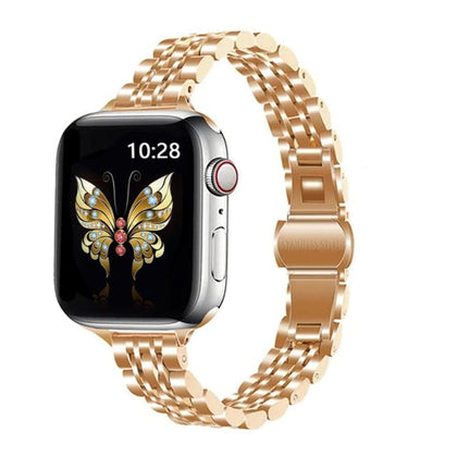 Apple Watch 41mm / 40mm / 38mm | Slim Metal Straps |Rose Gold