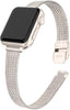 Apple Watch Series 10 Strap for 49/46/45/44/42mm Watch Band| Stainless Steel Milanese strap| Starlight