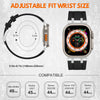 (Pack of 2) Silicone Rubber Bands For Apple Watch Band Series 9 Ultra 8 7 6 5 4 3 2 1 SE Men- Multi