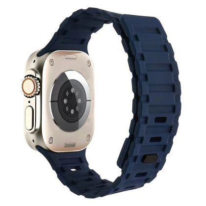 Magnetic Silicone Band for Apple Watch 42–49mm – Dark Blue