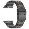 (Pack of 2) Stainless Steel Band for Apple Watch Band 49mm 46mm 45mm 44mm 42mm- Black/Titanium