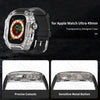 Transparent Case with Rubber Band For Apple Watch Ultra 49mm -Black