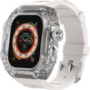 Transparent Case with Rubber Band For Apple Watch Ultra 49mm - white