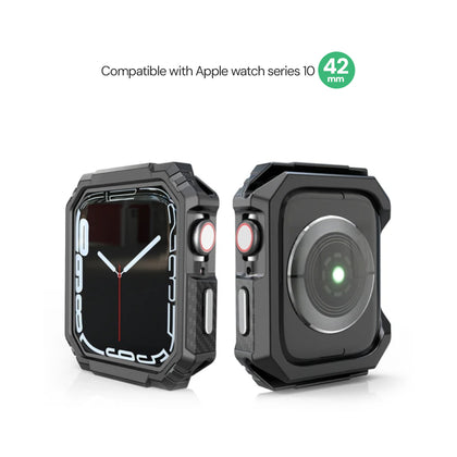 2-Pack Frame-Only TPU Case for Apple Watch 42mm – Black & Clear