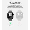 Slim Case For Apple Watch 10 42mm | Bezel [Frame Only] Hard Polycarbonate Thin Cover- Clear + Matte Black