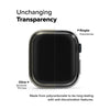 Slim Case For Apple Watch 10 42mm | Bezel [Frame Only] Hard Polycarbonate Thin Cover- Clear + Matte Black