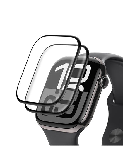 Apple Watch Series 10 Screen Protector 46mm | TPU Film | Black | Pack of 2