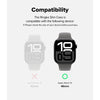 Slim Case For Apple Watch 10 46mm | Bezel [Frame Only] Hard Polycarbonate Thin Cover- Clear + Matte Black