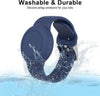Airtag Silicone Bracelet for Kids – Black & Dark Blue