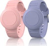 Airtag Silicone Bracelet for Kids – Pink & Purple