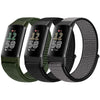 Fitbit Charge 6 Bands/Fitbit Charge 5 Bands| Sport Loop Nylon Band | Dark Black / Olive Green / Iron Grey
