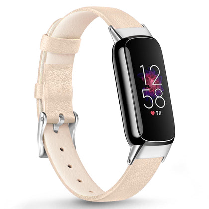 Leather Strap For Fitbit Luxe Strap - Beige