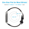 (Pack of 2) Leather Strap For Fitbit Luxe Strap for Women Men - Black/Dark Brown