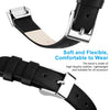 (Pack of 2) Leather Strap For Fitbit Luxe Strap for Women Men - Black/Dark Brown