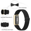 Nylon Band For Fitbit Luxe Bands for Women Men - Grey/Black