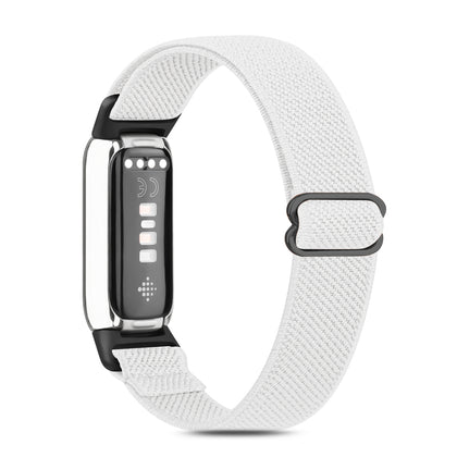 Nylon Band For Fitbit Luxe Bands for Women Men -White