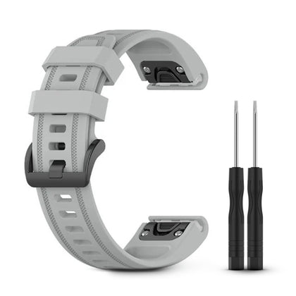 Garmin Fenix 8 43mm / Fenix 7S / 6S / 5S / 7S Pro / 6S Pro / 5S Plus / Epix Pro 42mm | Silicone Band | Grey