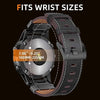 Garmin Tactix/Fenix 8 Pro AMOLED 47mm Leather Watch Band Black