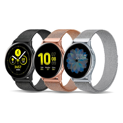 3-Pack Milanese Loop Band for Galaxy Watch – Black/Silver/Rose Gold
