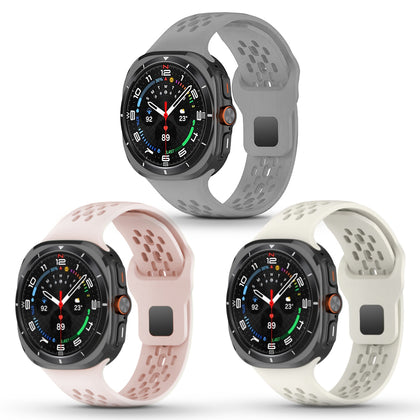 (Pack of 3) Sport Band for Samsung Galaxy Watch 7 Ultra Band 47mm (2024) - Multi color