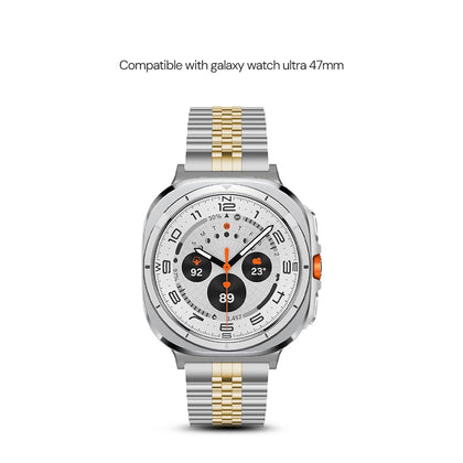 Stainless Steel Band for Galaxy Watch Ultra 47mm – Silver Gold