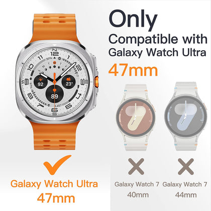 2-Pack Hard Case for Galaxy Watch 7 Ultra 47mm – Clear