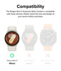 Samsung Galaxy Watch 7 40mm Case + Tempared Glass Sceen Protector [Combo] - Titanium Black