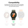 Slim & Glass For Samsung Galaxy Watch 7 44mm Case [Combo] | Protection Cover with Tempered Glass Screen Protector- Alpine Clear