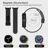 Soft Silicone Sport Band for Samsung Galaxy Watch 8 40mm/44mm/Classic 46mm- Black