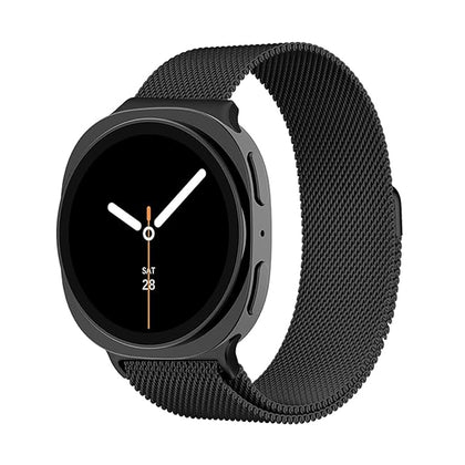 Milanese Loop Metal Band for Samsung Galaxy Watch 8 Band 40mm 44mm/8 Classic 46mm Women Men- Black