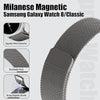 Milanese Loop Metal Band for Samsung Galaxy Watch 8 Band 40mm 44mm/8 Classic 46mm Women Men- Grey