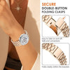 Metal Band For Samsung Galaxy Watch 8 Band 40mm 44mm/Galaxy Watch 8 Classic 46mm for Men Women- Rose gold