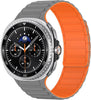 Samsung Galaxy Watch 8 Band 40mm 44mm| Silicone Straps | Grey/Orange